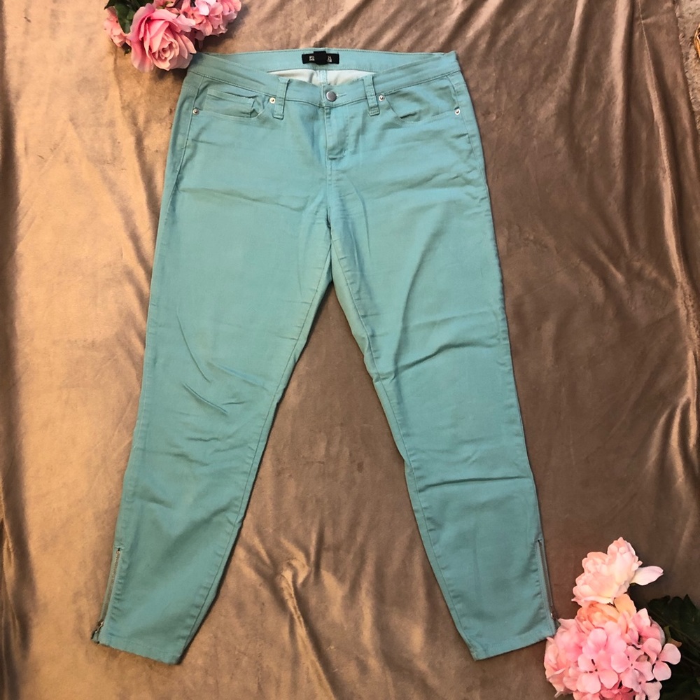 Forever 21 Premium Denim - light teal jeans